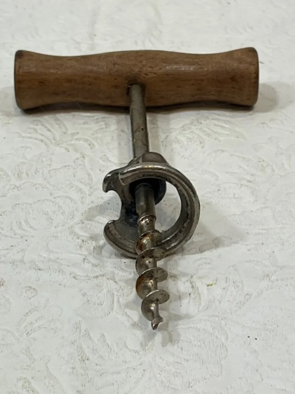 VTG Bell Spiral Corkscrew Wood Handle Wine Cork Bottle Opener 3.5